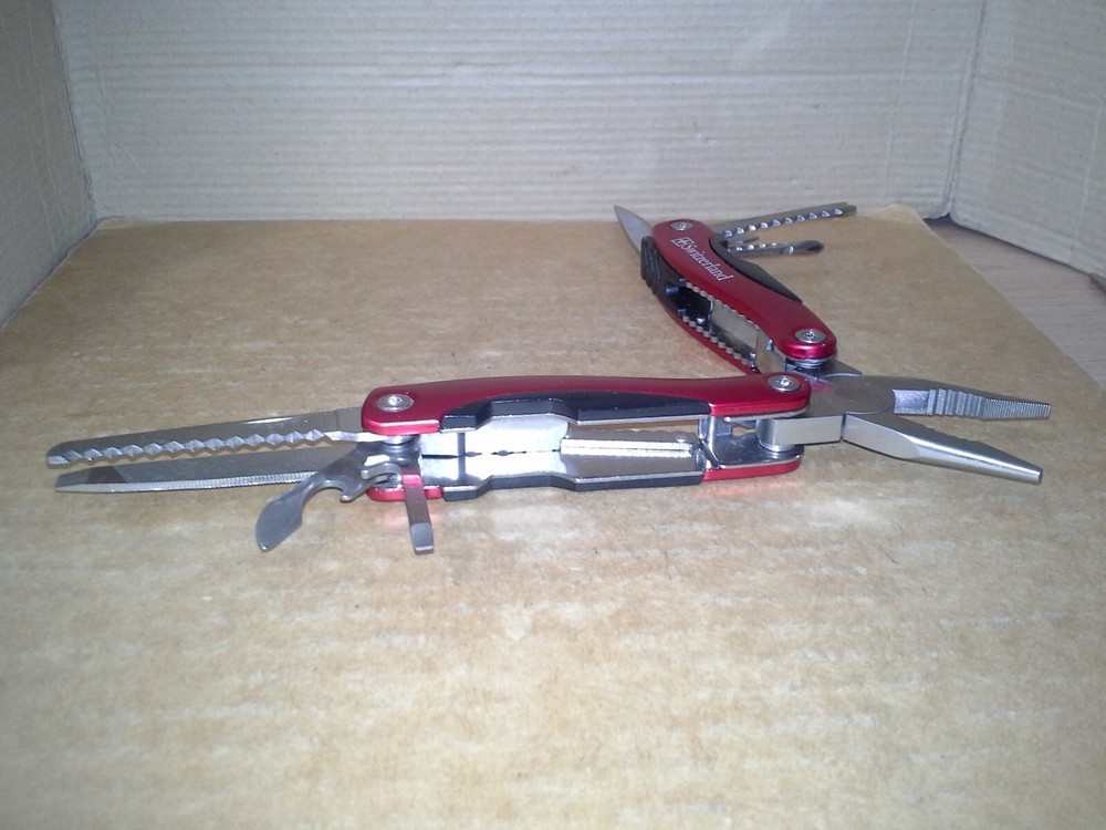 Switzerland Red Multitool Folding Pocket Pliers. VGC