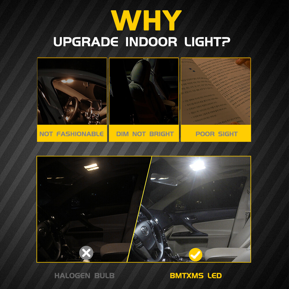 11x Interior LED Light Bulbs White License Plate For Mazda CX5 2013-2024