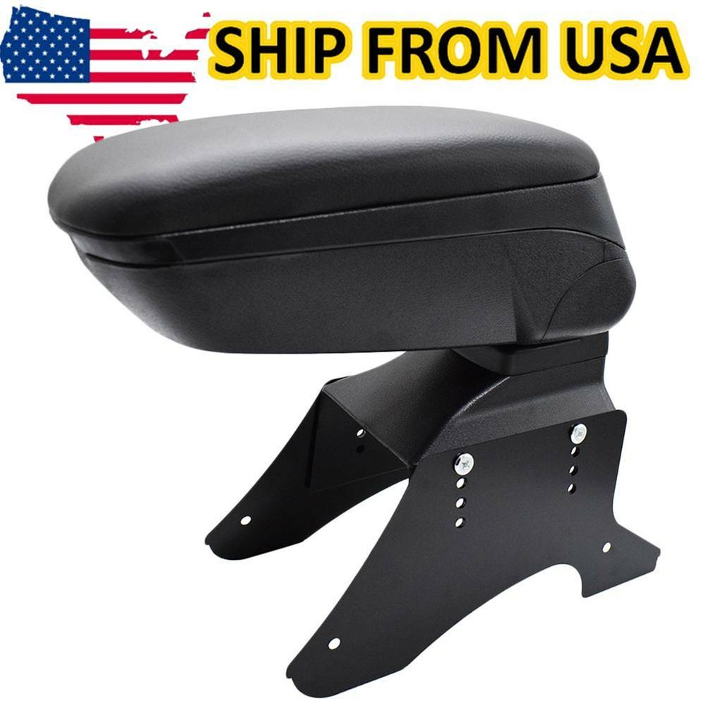 New Central Console Armrest Sliding Top Leather Tray Soft Storage Box Universal;