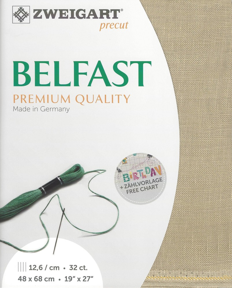 Zweigart Precut Belfast 32 count Light Mocha 3609/309