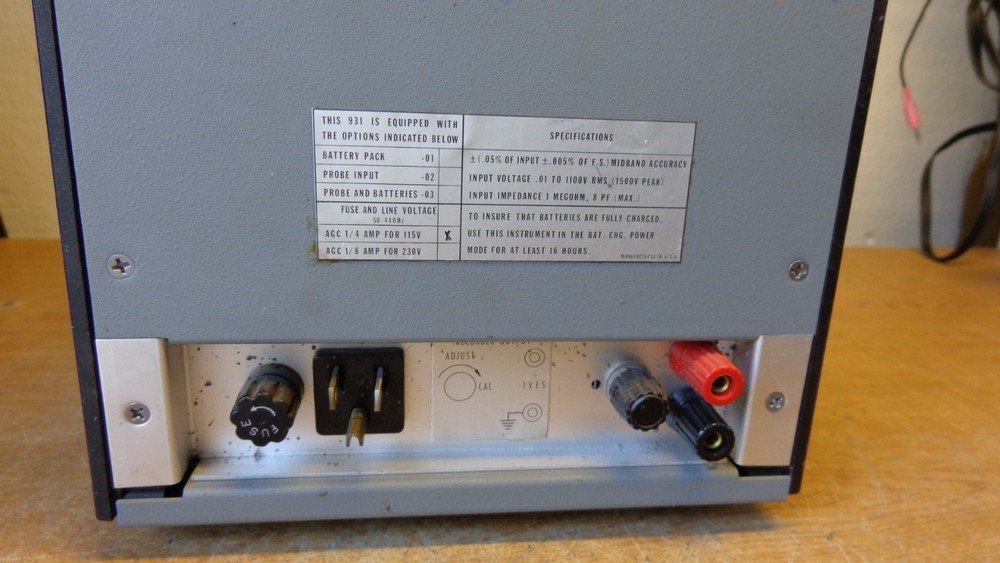 Fluke 931B RMS Differential Voltmeter