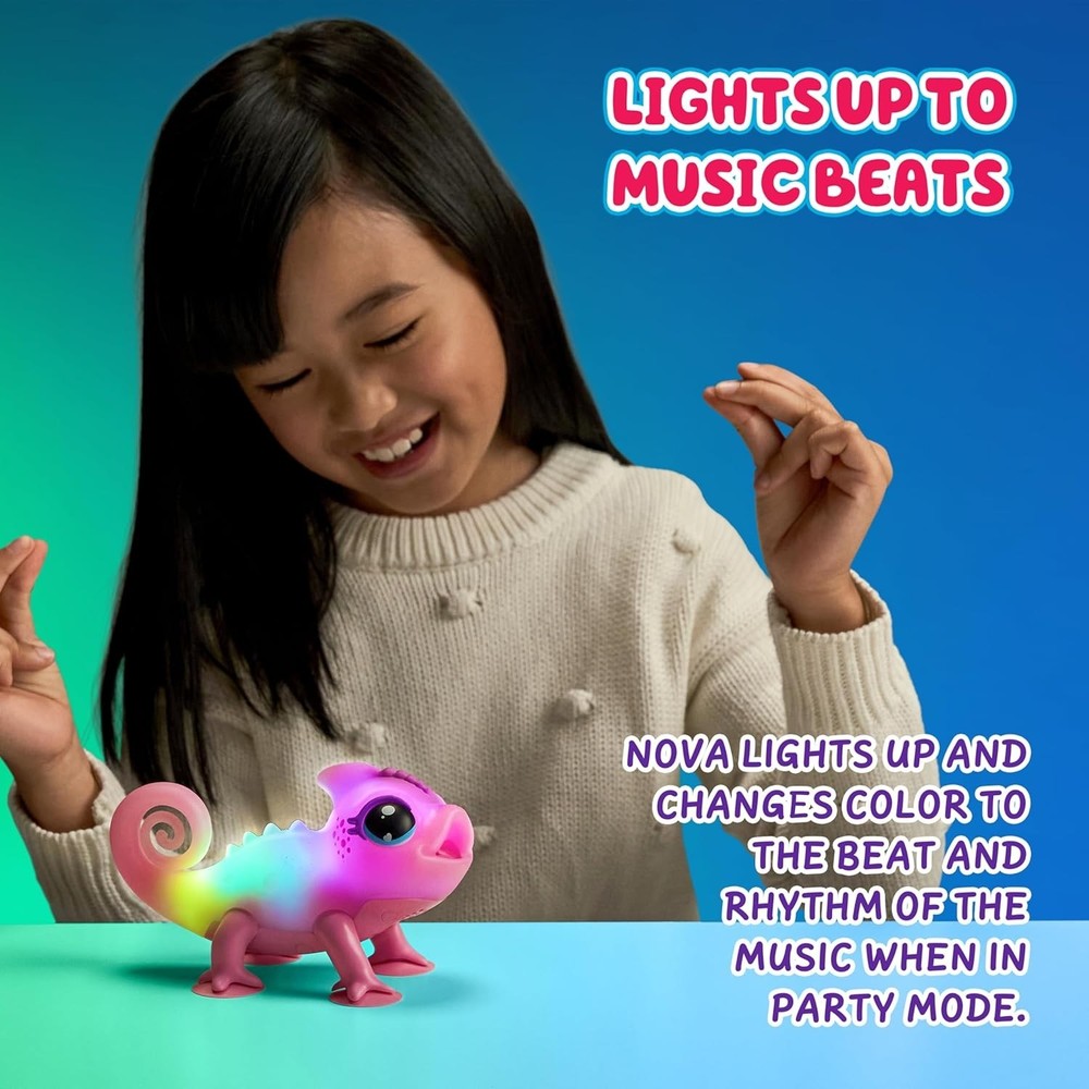 Light-Up Nova Li'l Chameleon: Battery-Powered Interactive Toy for Ages 5+