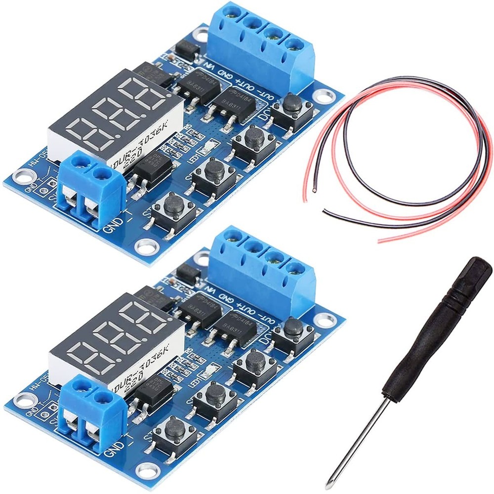 2 PCS DC 5V-36V Relay Module Digital LED Board Trigger Cycle Switch Timer