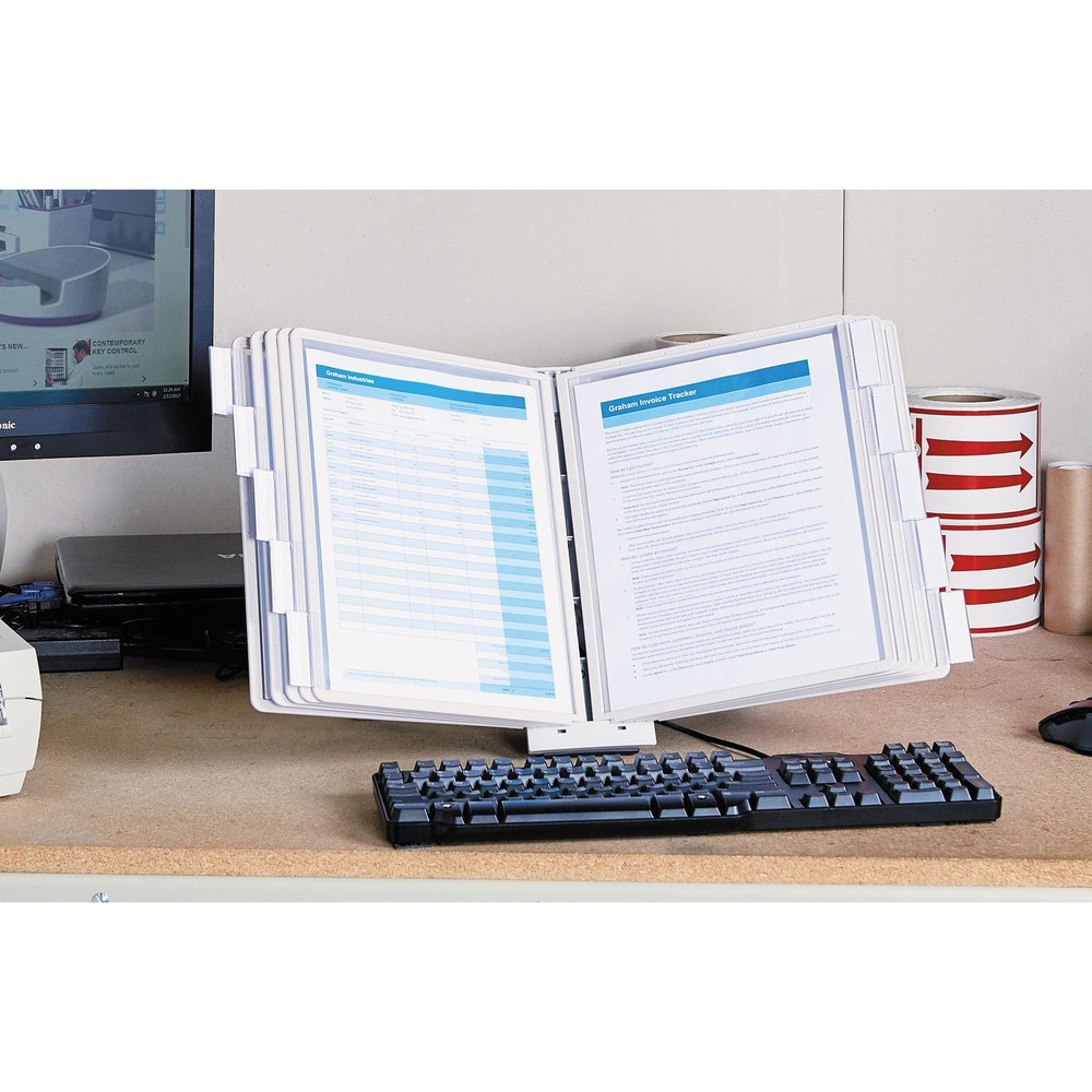 Desktop Reference System with 10 Double-Sided Panels - Letter-Size 8.5" x 11"...