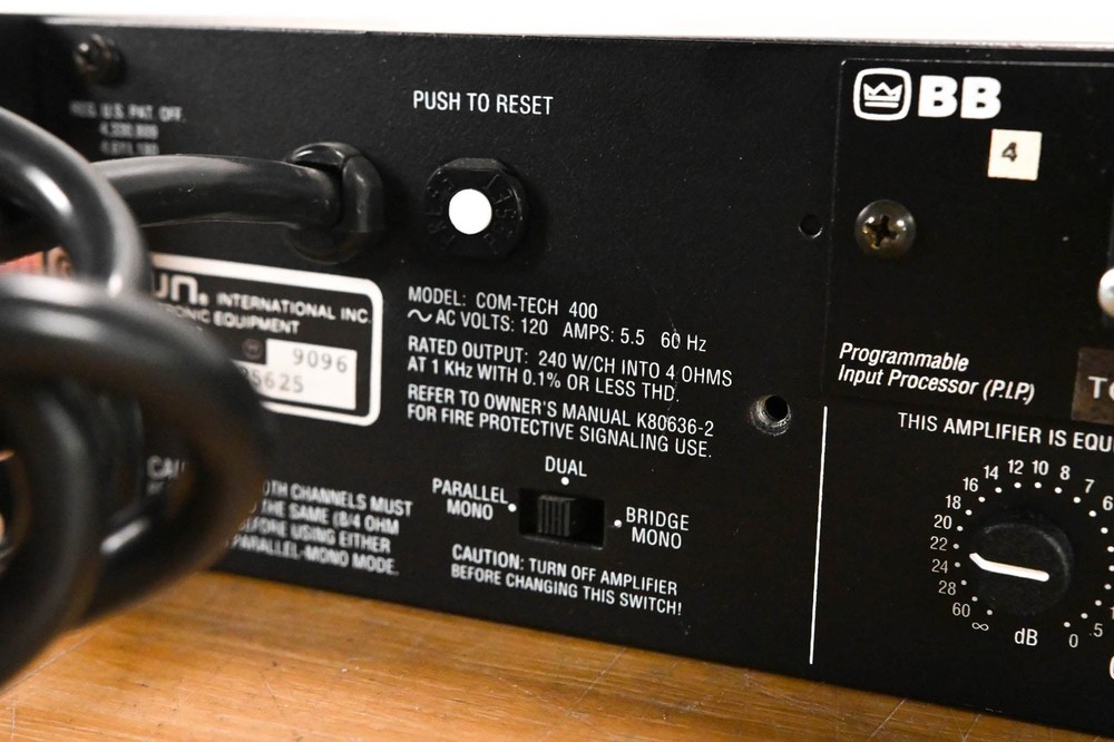 Crown Com-Tech 400 2-Channel Power Amplifier CG01ZTK