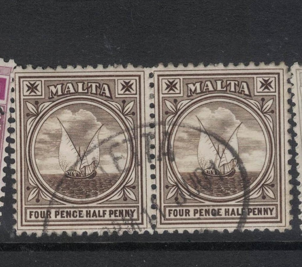Malta SG 32 Pair VFU (5fkh)