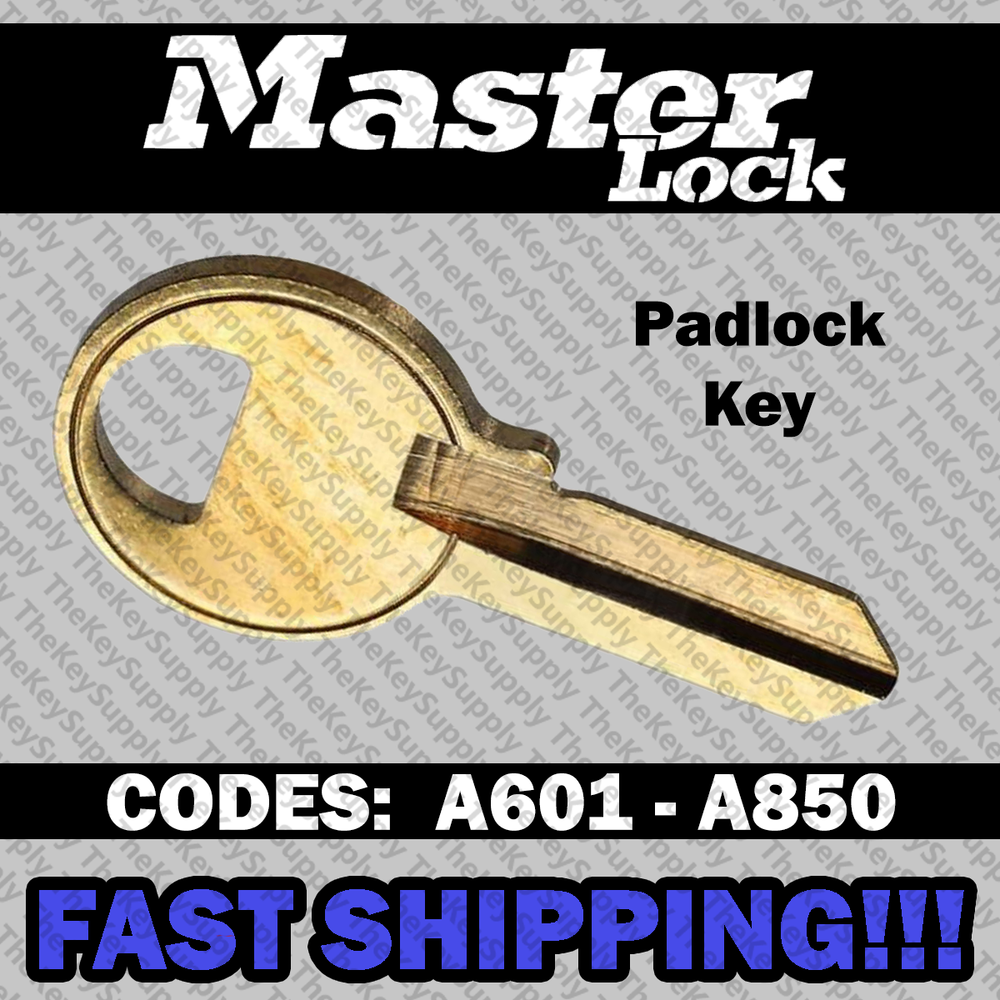 Master Lock Padlock Replacement Key Cut to Your Code A601 - A850