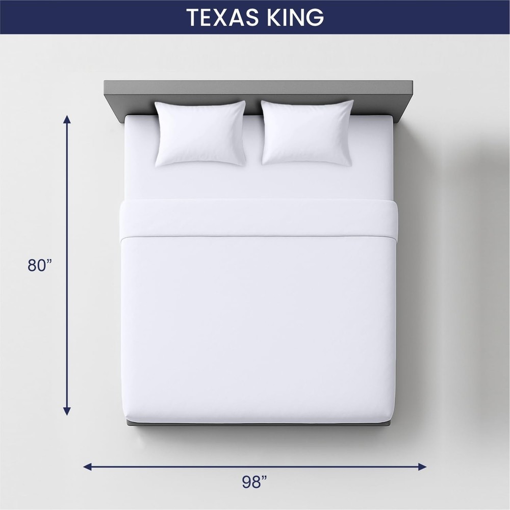 80"x98" 4 Pc Texas King Sheet Set 1000 Thread Count 100% Egyptian Cotton - De...