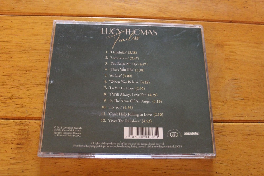 *NO DISC* SIGNED Lucy Thomas Timeless CD Cover Autograph Vocal Classical Auto