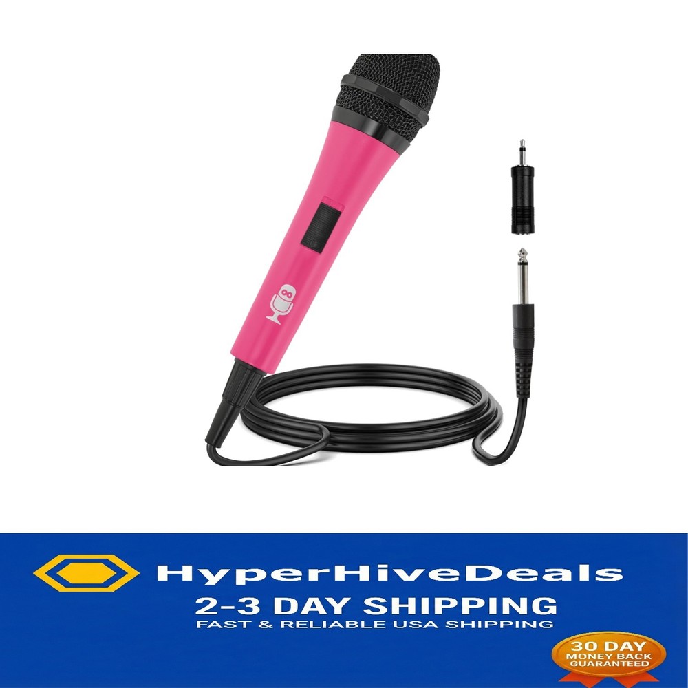 Effortless Singing with Our Pink Wired Karaoke Microphone - Dynamic & Versatile