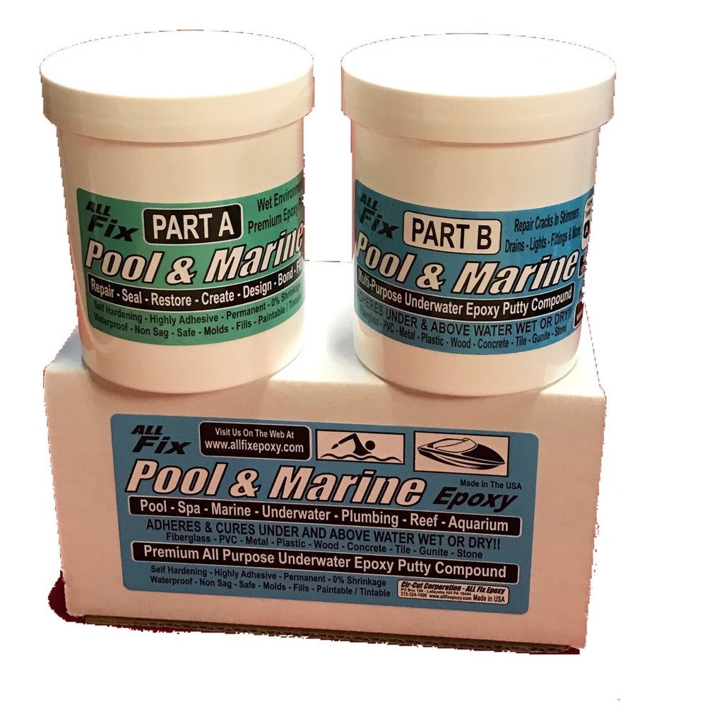 Pool Epoxy Putty - CURES UNDERWATER OR ABOVE - TINTABLE - FIX Leaks Cracks - H20