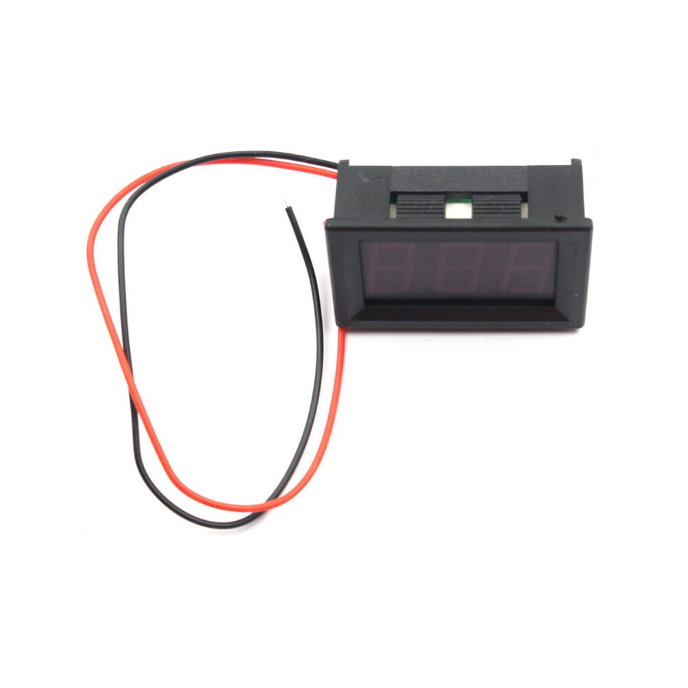 US 1-2 Pack DC 5-120V 2-Wire Voltmeter 3-Digit LED Display Panel Voltage Tester