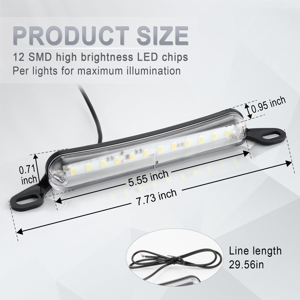 LivTee License Plate LED Light, Extremely Bright Assembly for Xenon White