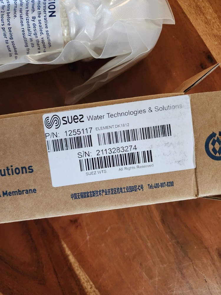 Suez water Filter Membrane Element 3146595 Technologies USA Membrane New