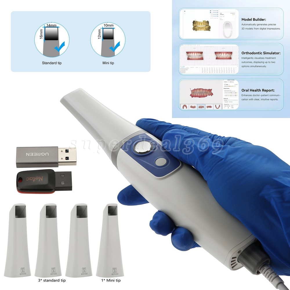 Dental Intra oral Scanner Remote sensing function AI Scanning Software+4 Tips S4