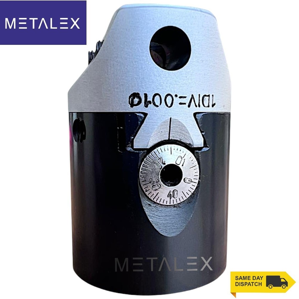 1.5" Adjustable Boring Head 1 Div. = .001 thou + 12mm Straight Arbor & Tool Bits