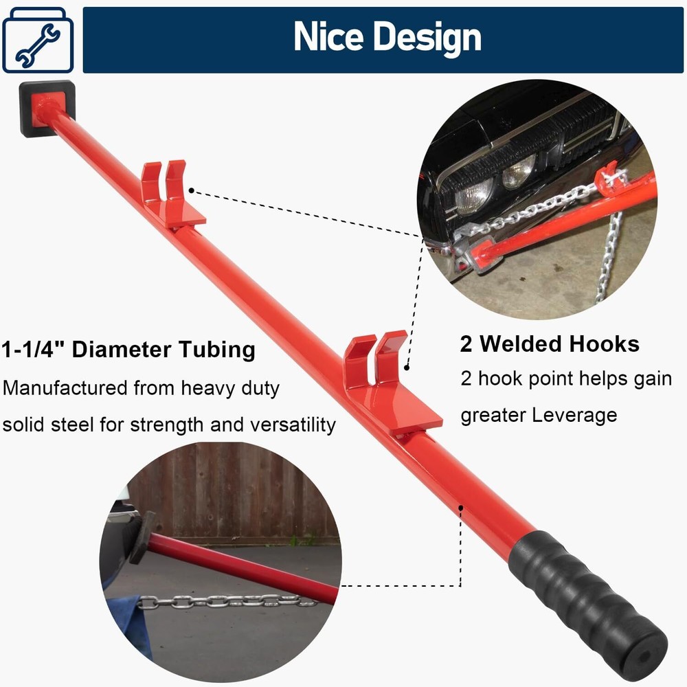 77175 PULLING STICK TOOL FOR CAR REPAIR 52" AUTO BODY PULLER ALIGNMENT BAR