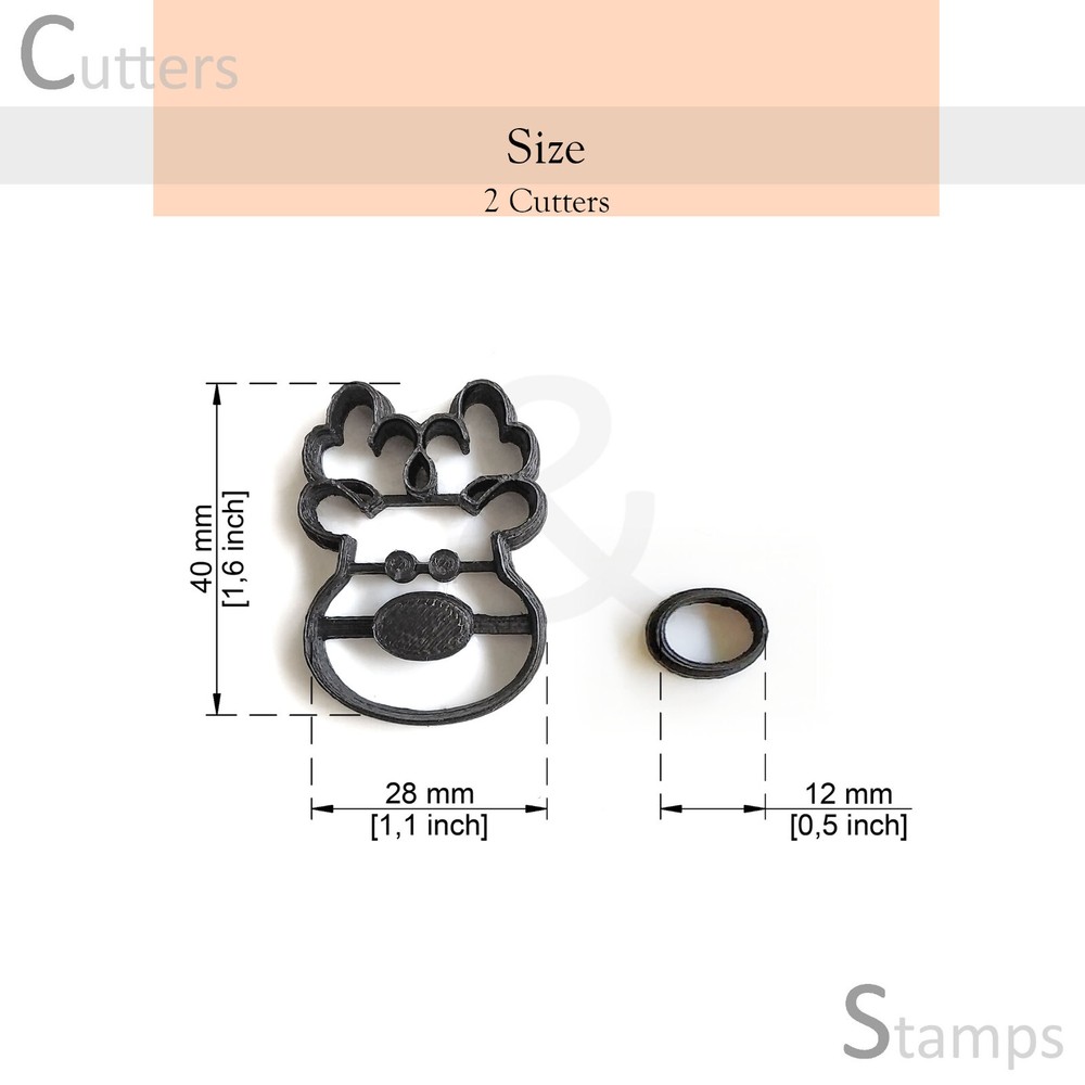 REINDEER Polymer Clay Cutter | Christmas Shape Cutter