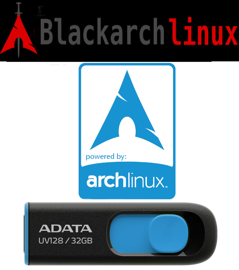 BlackArch Linux 2023.04.01 Bootable Live 32 Gb USB 3.2 Penetration Testing 64 Bt