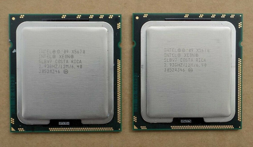 *MATCHED PAIR* INTEL XEON X5670 Six Core 2.933GHz LGA1366 CPU Processor SLBV7