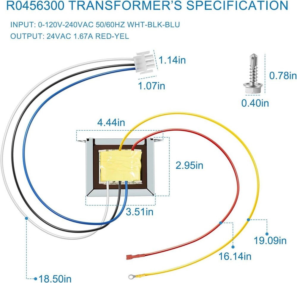 Transformer R0456300 for Zodiac Jandy LXi Low NOx Pool & Spa Heaters 250 300 400