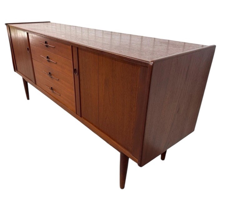 Mid-Century Danish Modern Teak Tambour Sideboard - REFINISHED!