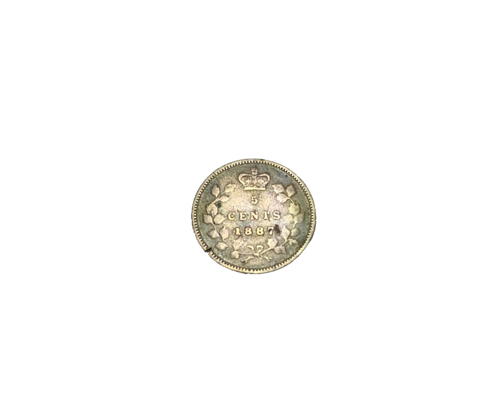 1887 Canadian Silver 5 Cents