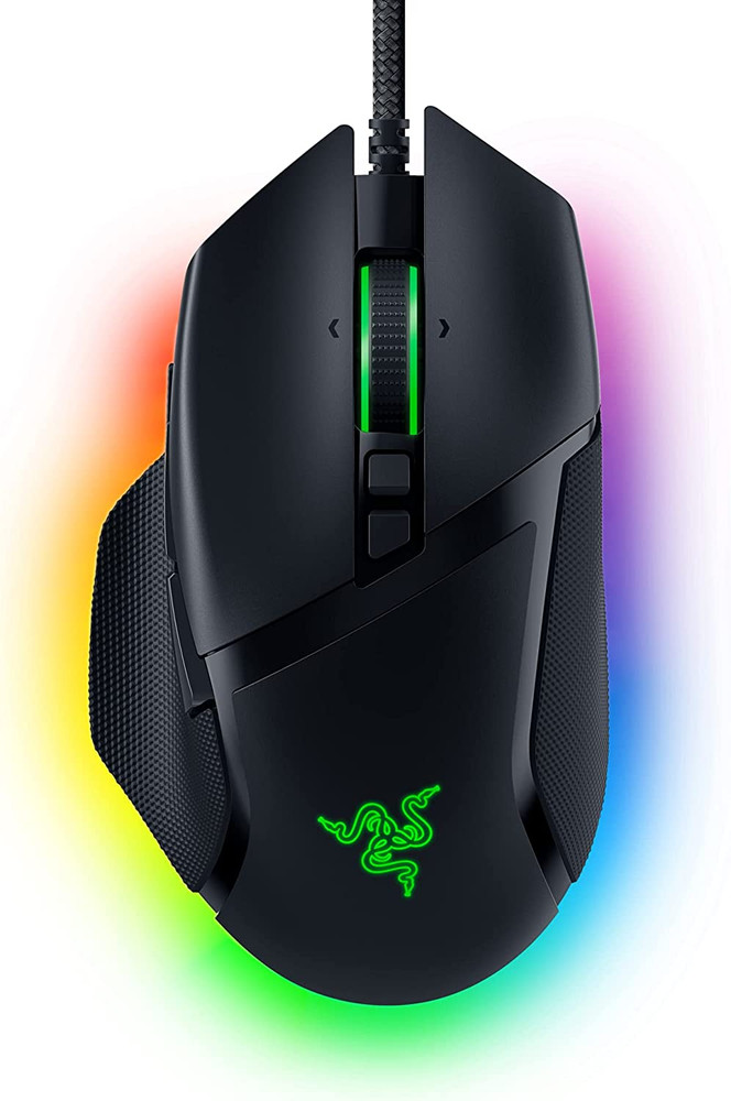 Basilisk V3 Customizable Ergonomic  Mouse: Fastest  Mouse Switch - Chroma RGB Li