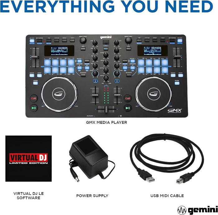 Gemini GMX Professional DJ Media Player Two-Channel Performance