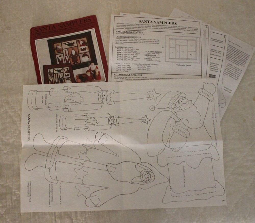 Santa Samplers, Mumm’s the Word Pattern, Uncut