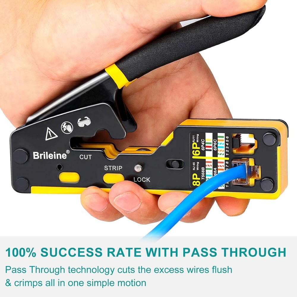 RJ45 Crimp Tool Kit: Fast & Reliable Pass Through Ethernet Crimping Essentials