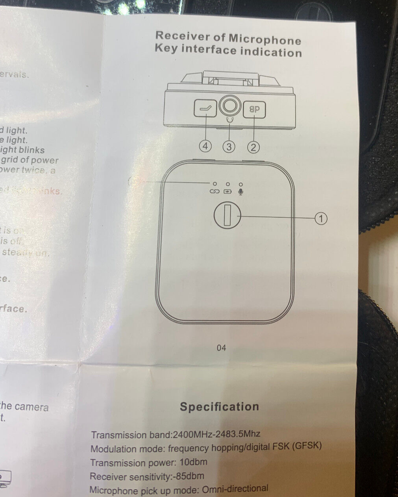 Digital Wireless Microphone System 2.4G Digital- New In Open box.