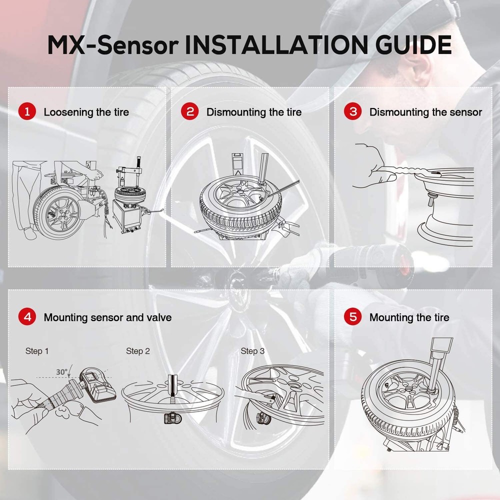 Autel MX-Sensor 2 in 1 Programmable TPMS Sensor for Tire Pressure Tool Universal