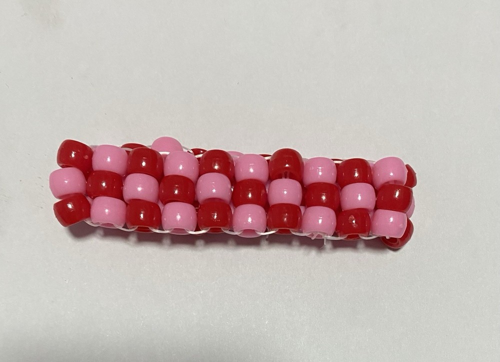 Kandi Ladder Cuff Red & Pink