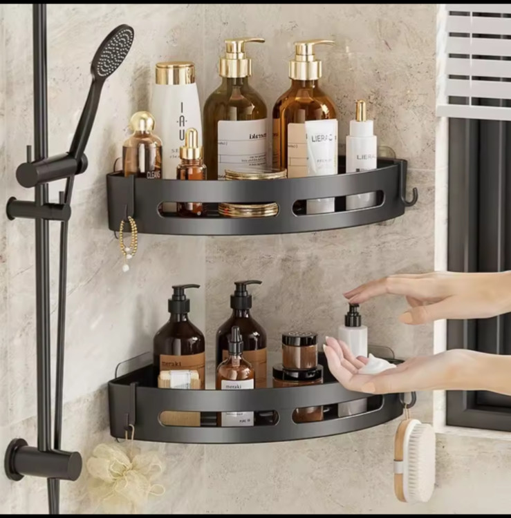 Corner Shower Caddy Hanging Wall Shelf Bathroom Organizer Rustproof Storage Rack