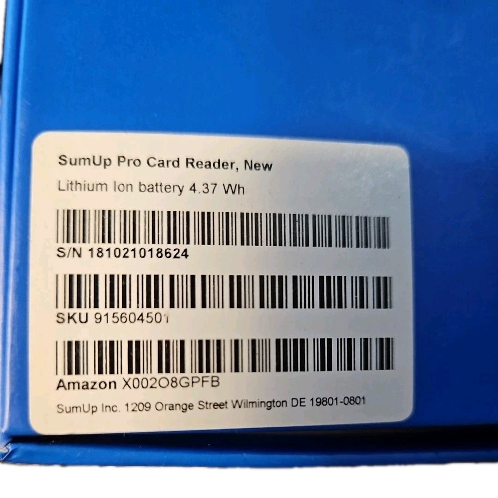 Sum Up 3G Portable Card Reader & Printer READ DESCRIPTION