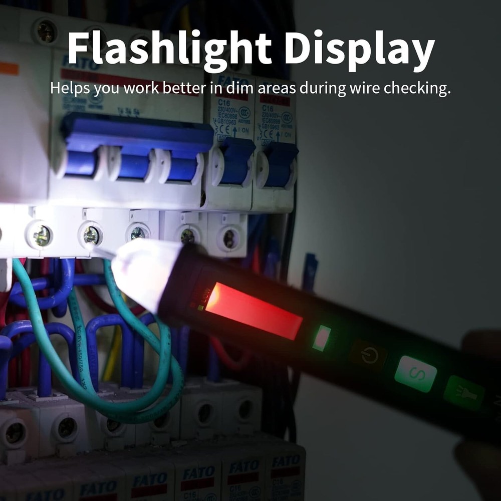 Non-Contact Voltage Tester - Dual Range AC Voltage Tester with Flashlight