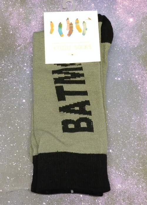 Batman Premium Men's Knit Crew Socks 8-12 Marvel Comics