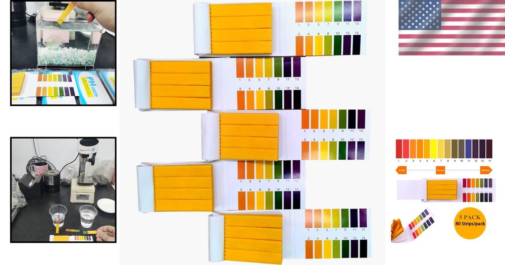 Comprehensive pH Strips - 400 Total Strips for Accurate Testing of Liquids