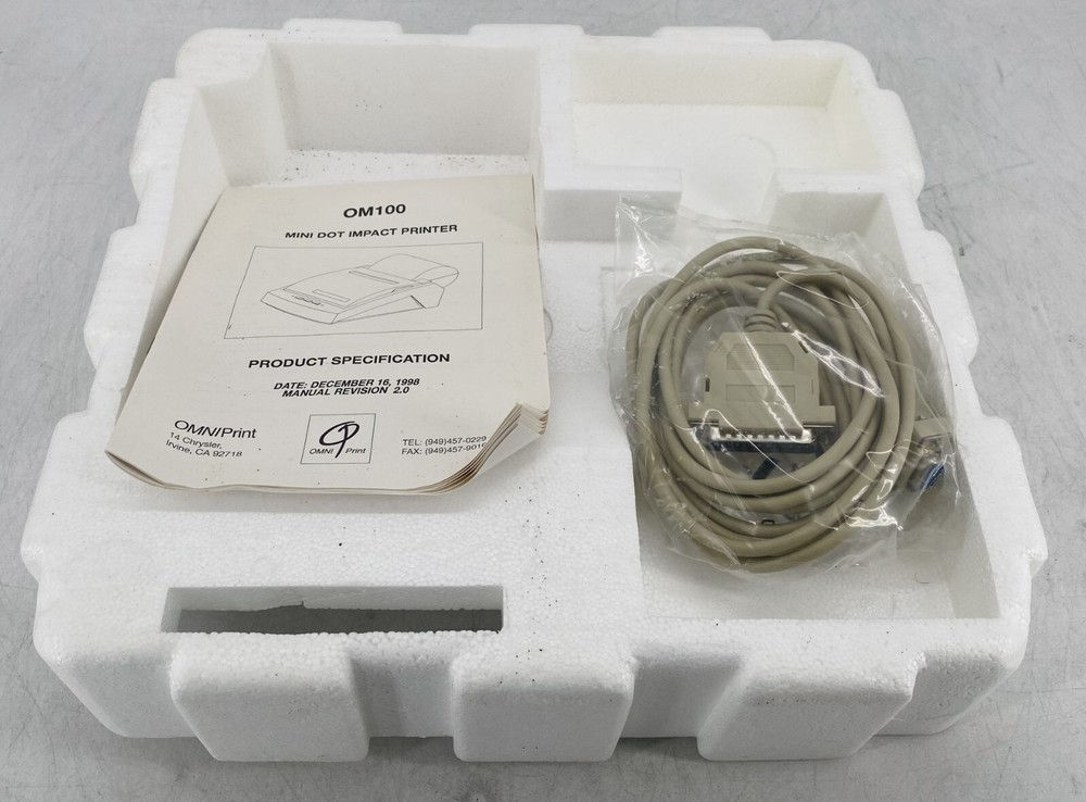 NEW OMNIPRINT OM100 MINI DOT IMPACT PRINTER