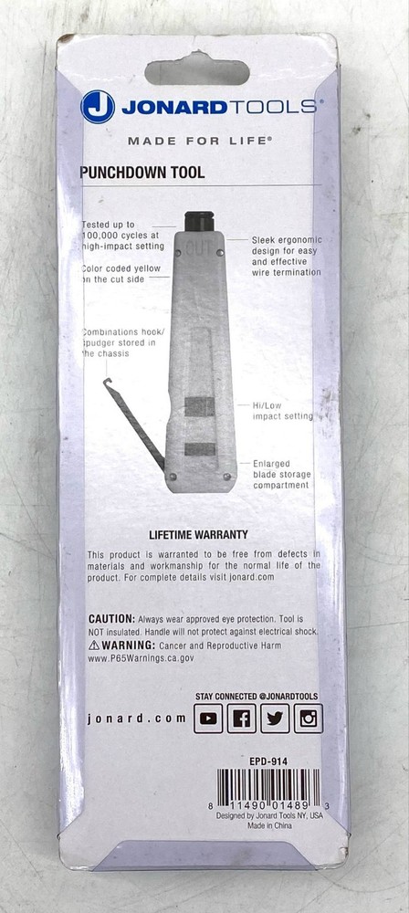 Jonard Tools EPD-914 Manual Punchdown Tool