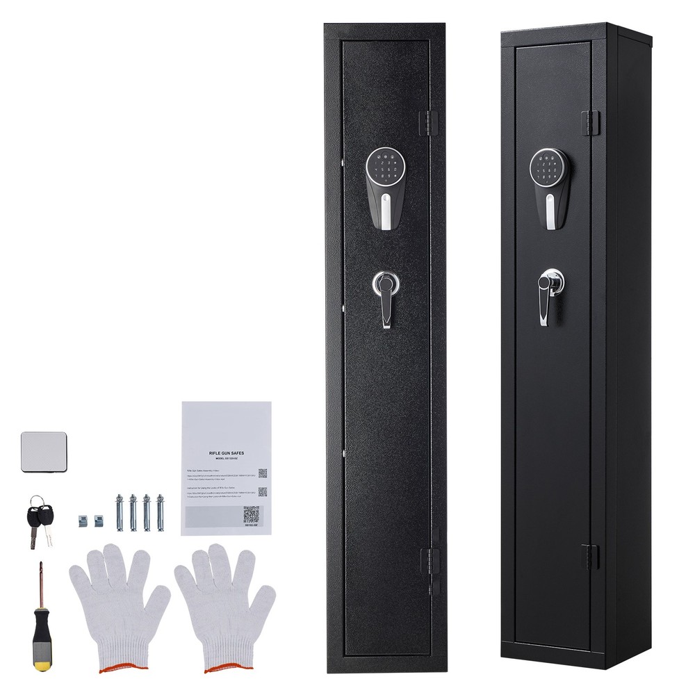Uimoso Secure Gun Storage with Digital Lock & Adjustable Racks, Assembly Needed