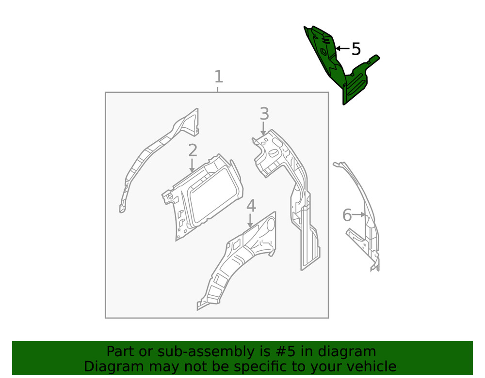 Genuine Nissan Quarter Panel Splash Shield 76746-EA400
