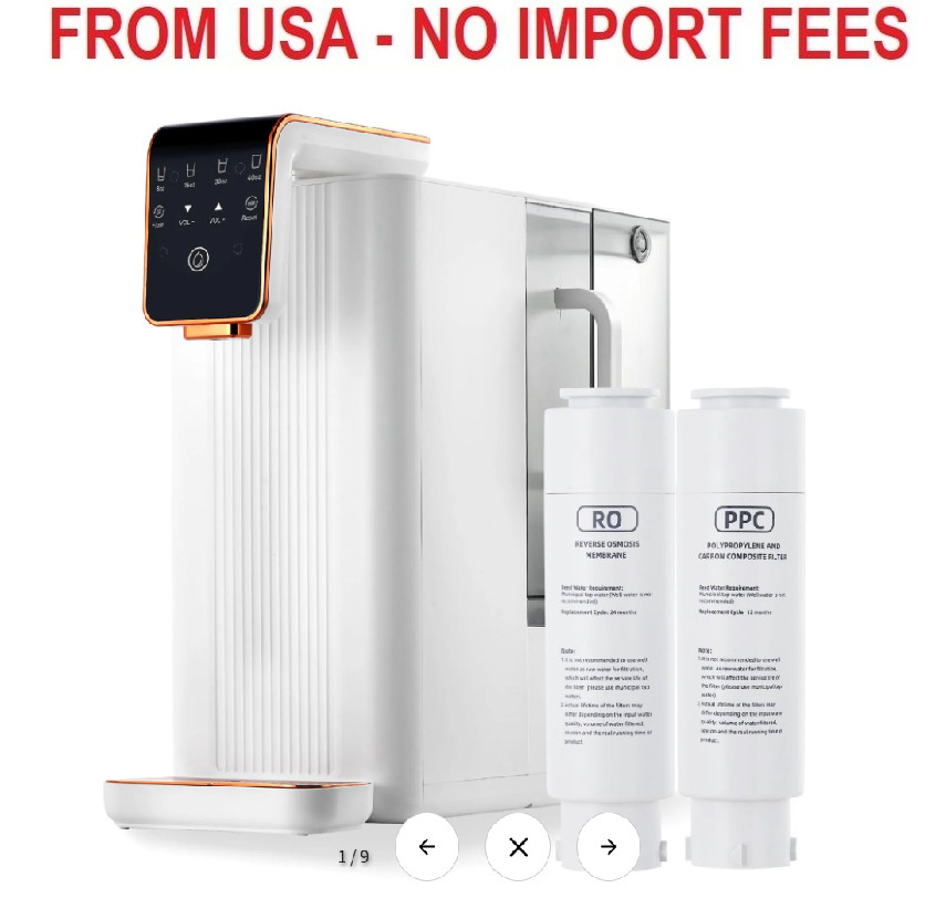 Garvee Countertop Reverse Osmosis Water Filter 5-Stage RO Filtration System Port