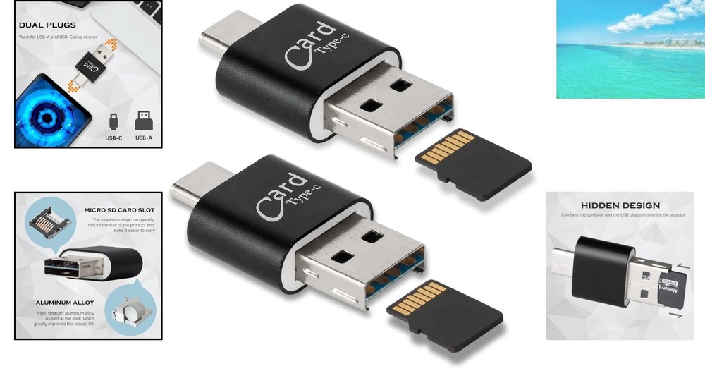 On-the-Go Micro SD Card Reader 2 Pack - Streamlined Data Management Tool