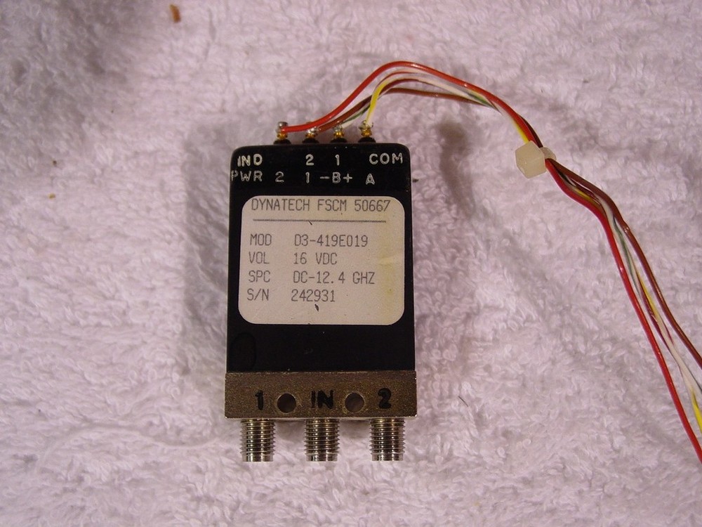 DYNATECH FSCM 50667 Coaxial Switch DC-12.4 GHz