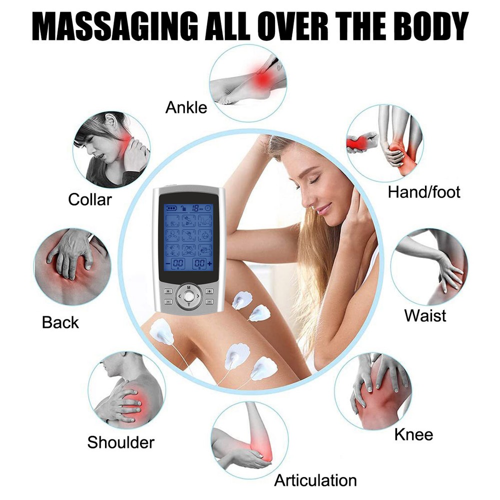 36 Modes Muscle Stimulator Pulse Massager Electrotherapy Pain Reliever Device.