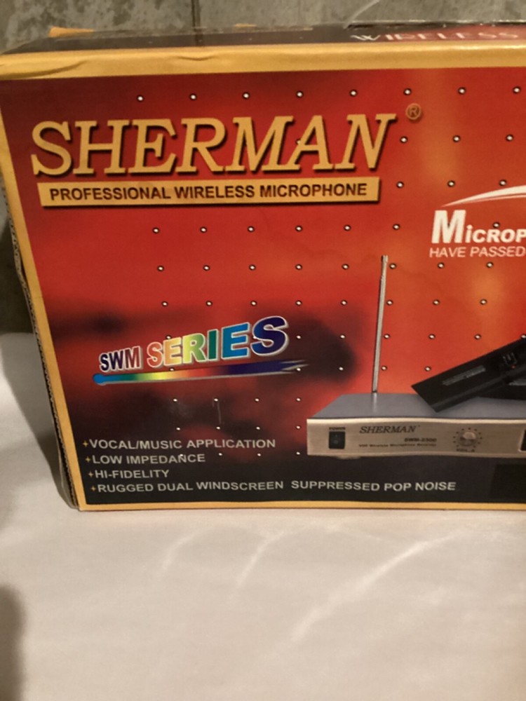 Sherman SWM-2300 Wireless Microphone System with 2 Handheld Microphone