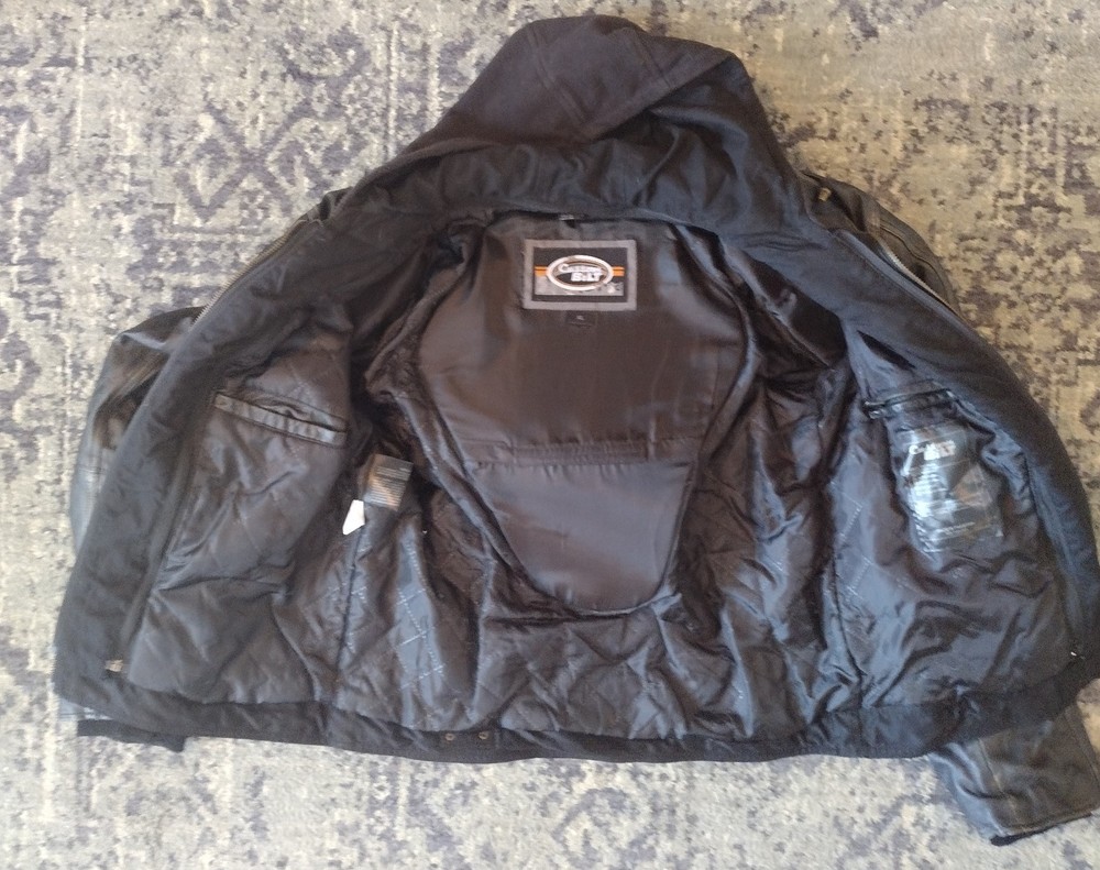 Motorcycle jacket - Custom Bilt Drago Jacket, Built In Padding