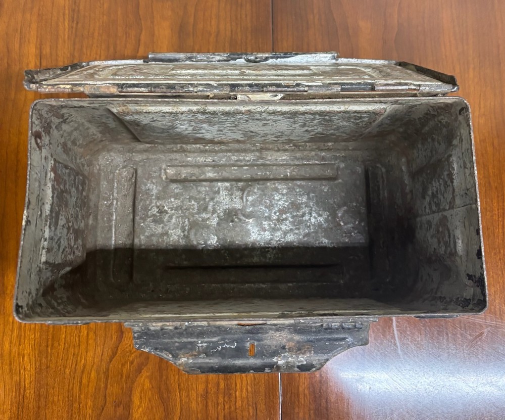 Vintage Metal Ammunition Ammo Box